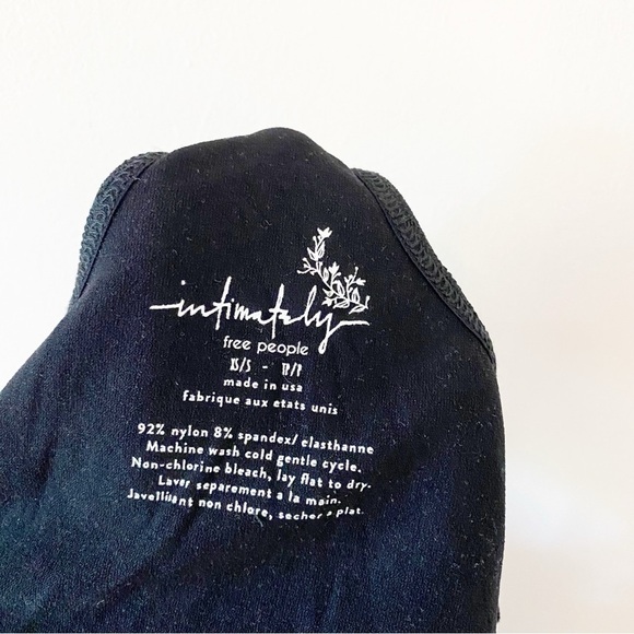 FREE PEOPLE Intimately Black Lace Up Side Bralette NWOT XS/Small - Picture 5 of 5